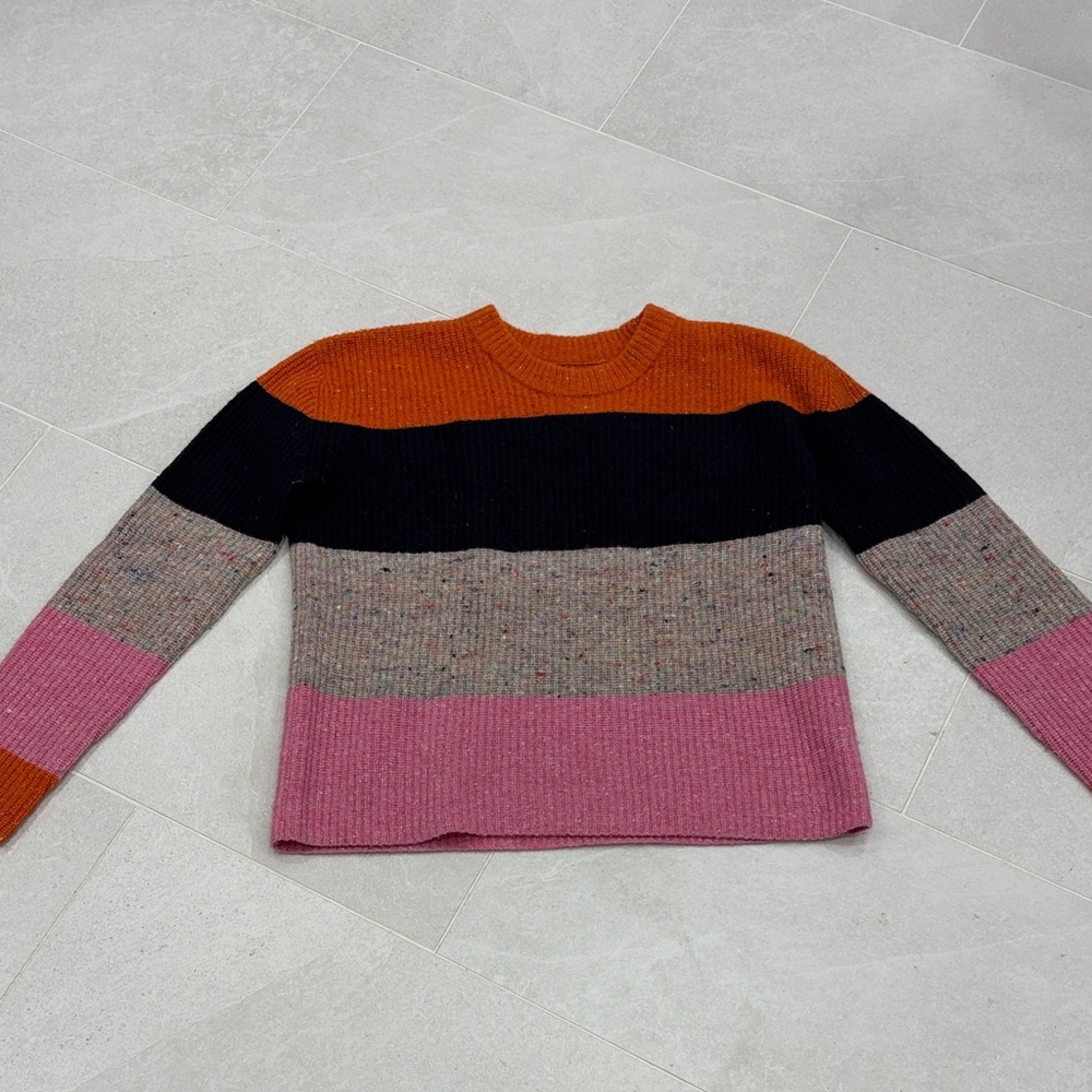 A.L.C. Multicolor Striped Crew Neck Sweater